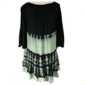 Anthropologie Sage Dress Dark Brown Green Tie Dye